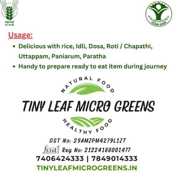 Mushroom Moringa Leaf Chutney Powder 20 Grams - Image 2